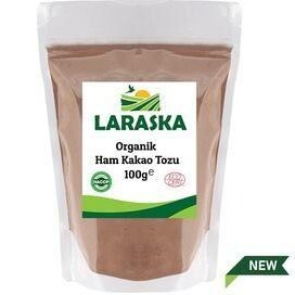 تصویر Laraska Organik پودر کاکائو خام ارگانیک 100 گرم / پودر کاکائو خام 100 گرم ارگانیک Laraska Organik Organik Ham Kakao Tozu 100g / Raw Cacao Powder Certified Organic 100g