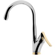 تصویر شیر ظرفشویی درخشان مدل واگنر کروم طلایی 