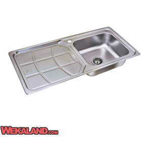تصویر سینک توکار نگین الماس مدل SA45 تک لگن استیل 