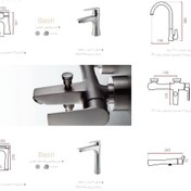 تصویر شیر پرفکت - مدل دنیل - کروم / ست 4 تیکه PERFECT FAUCET - DANIEL MODEL