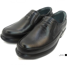 تصویر کفش مردانه چرم طبیعی وستا کشی مشکی ارسال رایگان با گارانتیVESTA 
