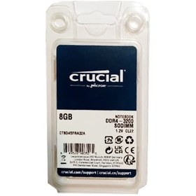 تصویر رم لپ تاپ DDR4 تک کاناله 3200 مگاهرتز CL22 کروشیال مدل CT8 ظرفیت 8 گیگابایت Crucial 8GB DDR4 3200MHZ 1.2V Laptop Memory