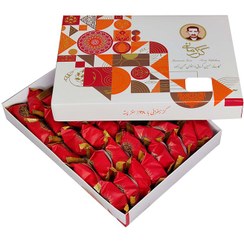 تصویر گز کرمانی لقمه زعفرانی ۳۸ درصد پسته ۴۵۰ گرمی 