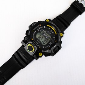 تصویر ساعت اسپرت پسرانه مشکی زرد والار دیجیتال ضدآب ورزشی SPORT ارسال رایگان WALAR 