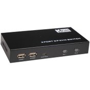تصویر سوییچ KVM اتوماتیک دو پورت کی نت K-D622 K-net K-D622 KVM Video Switcher 2 Input