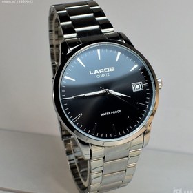 تصویر LAROS QUARTZ 5 STAR 80139D موتورژاپن لاروس موتور ژاپن ،، درب استیل ،، باصفحه مشکی و تقویم روزشمار بسیار شیک و لوکس 