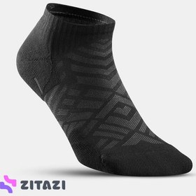 تصویر جوراب کچوا - 2 جفت Quechua Outdoor Socks - Short Socks - Black - 2 Pairs - Hike 100 