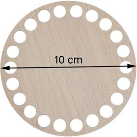 تصویر کفی تریکو بافی مدل دایره قطر 10سانت مجموعه 4عددی کد B400 