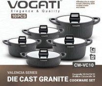 تصویر سرویس قابلمه وگاتی مدل CW-VC10 گرانیتی ۱۰ پارچه 