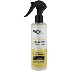 تصویر لوسیون مو بیول بدون آبکشی بستنی بیسکوییتی 250 میل Biol Biscuit Ice Cream Hair Lotion 250ml
