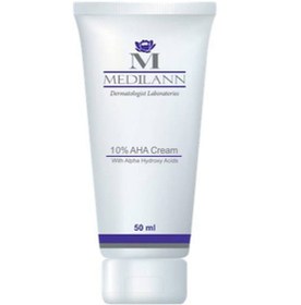 تصویر کرم لایه بردار پوست مدیلن مدل 10% AHA حجم 50 میلی لیتر Medilann 10 Percent AHA Cream 50ml