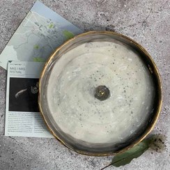 تصویر ظرف لبه‌دار کوتاه قلب‌طلا 