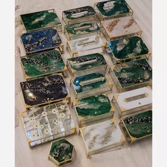 تصویر باکس تیبگ شیشه ای رزینی جهیزیه عروس 