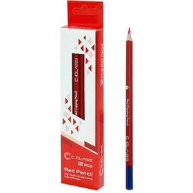 تصویر مداد قرمز سی کلاس C.Class RCP-131 بسته 12 عددی C.Class RCP-131 Red Pencil Pack Of 12