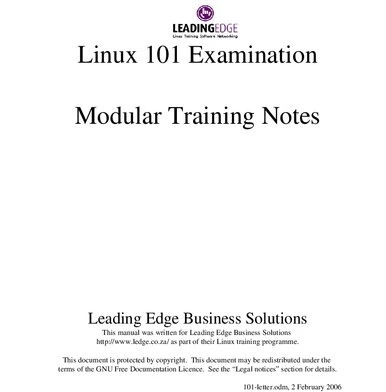 خرید و قیمت خرید و دانلود نسخه کامل کتاب Linux 101 Examination: Modular ...