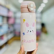 تصویر فلاسک یا تراول ماگ فانتزی (نی دار و آسان نوش) مدل خرگوشی 