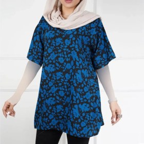 تصویر بلوز نخی گل گلی 3059 