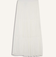 تصویر دامن ماکسی سفید دفکتو 