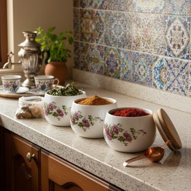 تصویر بانکه مدل گل سرخی 