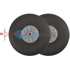 تصویر چرخ فومی هواپیمای کنترلی سایز 35 میلی متر (جفت) کد 42936 