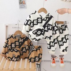 تصویر ست سه تیکه هودی و شلوار اورجینال با کیفیت و درجه یک - سایز 