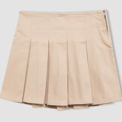 تصویر دامن کوتاه زنانه طوسی روشن دفکتو 