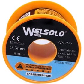 تصویر سیم لحیم قرقره ای Welsolo VVs-740 40g Welsolo VVs-740 Soldered wire 40g