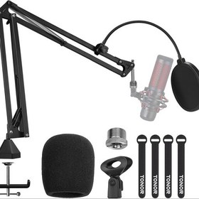 تصویر پایه میکروفون،پایه میکروفون بوم تعلیق قابل تنظیم مدل TONOR T20 Studio Boom Arm 
