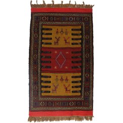 تصویر گلیم دستبافت دو متری مدل سفره کردی کد 40204138 