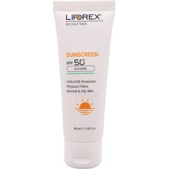 تصویر کرم ضد آفتاب لیپورکس بی رنگ مناسب پوست نرمال و چرب SPF50 