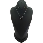 تصویر گردنبند قلب دفرمه استیل ۴۵ سانتیمتر 