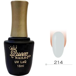 تصویر لاک ژل کوئین نیلز - 214 سبز آبی روشن پاستلی 