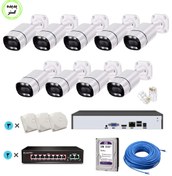 تصویر پک 9 عددی دوربین تحت شبکه poe با برد سونی و پلاکخوان Lingotech sony imx335L12b MIC