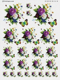 تصویر ترانسفر مدل گل کد 245 