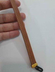 تصویر بند عینک چرم قهوه ای 