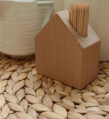 تصویر جای خلال دندان چوبی طرح خانه (چوب روس) کد 3036 