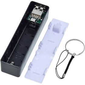 تصویر کیس پاوربانک تک باتری دارای خروجی USB 5V 1A (مشکی) 