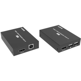 تصویر افزايش HDMI KVM تحت شبکه TCP/IP تا 150 متر H.265 فرانت Faranet H.265 HDMI KVM Extender over IP (150m)