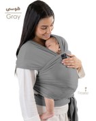 تصویر آغوشی پارچه‌ای طوسی مدل استاندارد | ۱۰۰٪ پنبه، ضد حساسیت،مناسب از بدو تولد تا 17 کیلو 