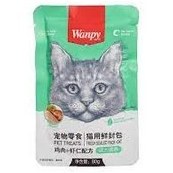 تصویر پوچ گربه ونپی با طعم مرغ و ماهی Wanpy Chicken &