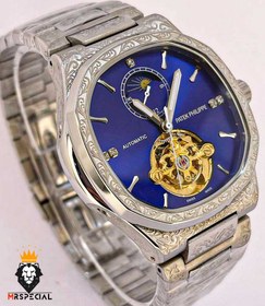 تصویر ساعت مچی مردانه پتک فیلیپ ناتیلوس اتومات حکاکی Patek Philippe NUATILOS 01064 