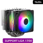 تصویر خنک کننده پردازنده کولر مستر مدل T620s ARGB LGA1700 Cooler Master T620s ARGB LGA1700 CPU air Cooler