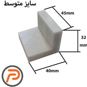 تصویر اتصال روکش دار 90 درجه صامت مدل 1990953 L Type Cabinet Hanger