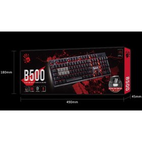 تصویر کیبورد مخصوص بازی ایفورتک سری بلودی KEYBOARD A4TECH BLOODY GAMING B-500 ا A4tech Bloody B-500 Gaming Keyboard A4tech Bloody B-500 Gaming Keyboard