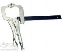 تصویر انبر قفلی تسمه دار ایران پتک مدل HM 1010 سایز 10 اینچ Iran Potk HM 1010 Locking Pliers With Jaw Extender 10 Inches