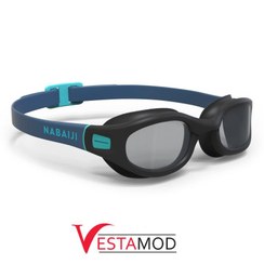 تصویر عینک شنا نابایجی_ رنگ مشکی آبی -Nabaiji swimming goggle black and blue| 100SOFT 