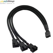 تصویر کابل اسپلیتر و تبدیل 4 پین PWM فن مادربورد مدل 1 به 3 4Pin PWM Fan Splitter Adapter Cable (1 to 3 Converter) 