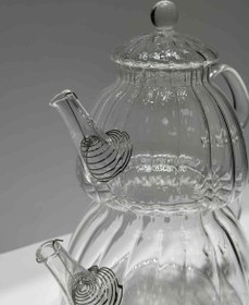 تصویر کتری و قوری پیرکس مدل کدو 