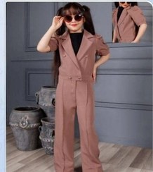 تصویر سرهمی دخترانه جذاب سایز ۱ تا ۴ رنگ نسکافه ای و سرخابی 