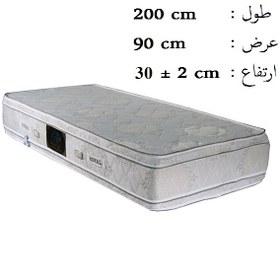 تصویر تشک رویال مدل مدیکال سوپر طبی‌ فنری کد M10P یک نفره سایز 200 × 90 سانتی‌ متر 